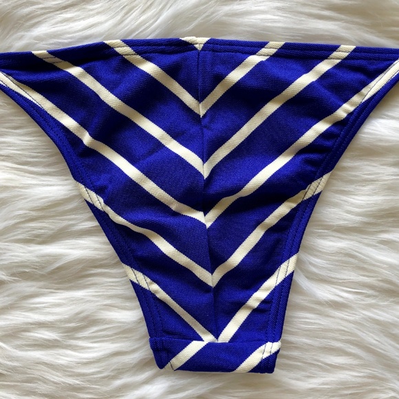 [67] JUICY COUTURE Blue & White Bikini Bottoms - Picture 5 of 7
